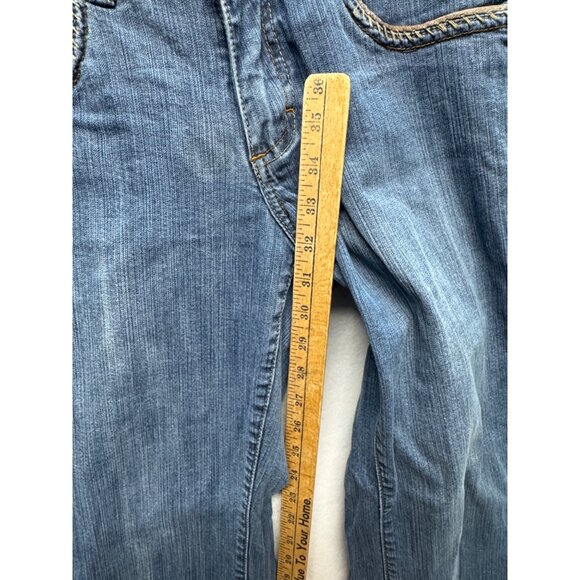 Worn Brand Womens Worn Bootcut Denim Jeans Size 8 Blue Medium Wash Cotton Blend - Picture 7 of 11